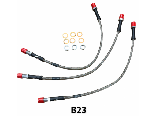 Flexible Brake Pipe Set (2 Front, 1 Rear)