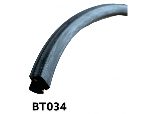 Rubber side window lip seal, per metre (3m/car)