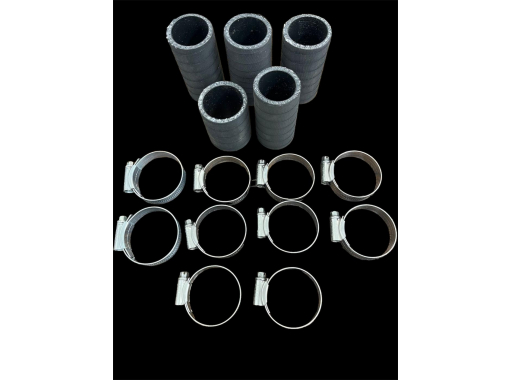 Cooling hose kit (Btm, Top x 3, Pump) inc hose clips