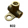 3 Way Union, brass - with bracket - for diff