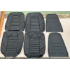 Seat cover black leather - Each